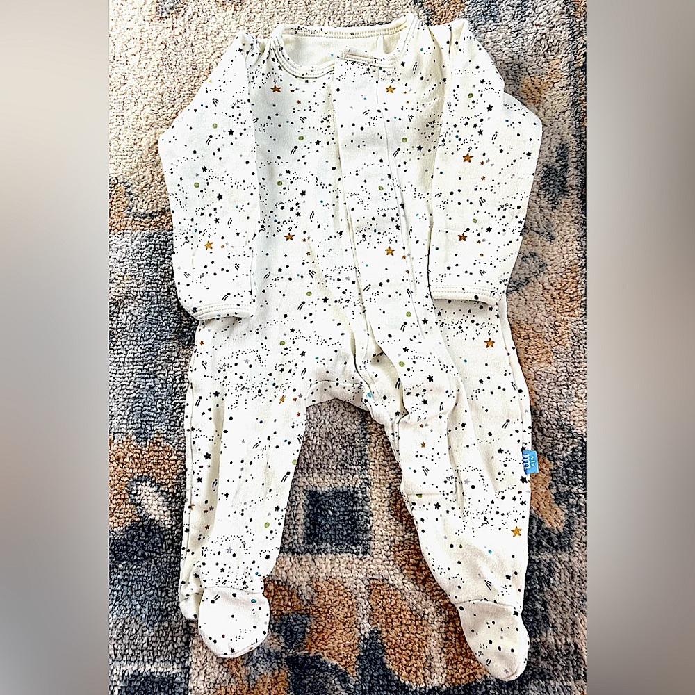 Magnetic me organic cotton footed onsie, stardust size 0-3 months